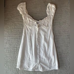 Princess Polly White Ruffled Dress